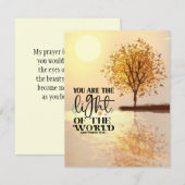 Matteüs 5:14 U bent de Lichte Bijbel Vlakke Kaart (Voorkant / Achterkant)