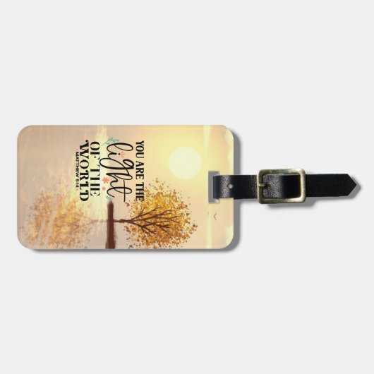 Matteüs 5:14 U bent het Licht van de Wereld Bagagelabel (Voorkant horizontaal)