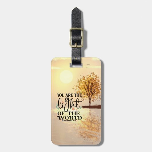 Matteüs 5:14 U bent het Licht van de Wereld Bagagelabel (Voorkant verticaal)