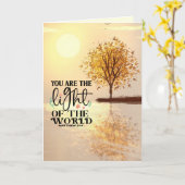 Matteüs 5:14 U bent het Licht van de Wereldbijbel Kaart (Gele Bloem)