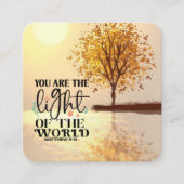 Matteüs 5:14 U bent het Licht van de Wereldbijbel Vierkante Visitekaartje (Voorkant)