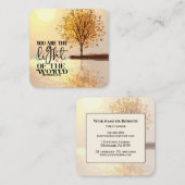 Matteüs 5:14 U bent het Licht van de Wereldbijbel Vierkante Visitekaartje (Voorkant / Achterkant)