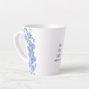 Matteüs 5:14 Wees de Licht Christelijke Bloemen Latte Mok