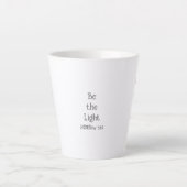 Matteüs 5:14 Wees de Licht Christelijke Bloemen Latte Mok (Voorkant)
