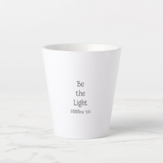 Matteüs 5:14 Wees de Licht Christelijke Bloemen Latte Mok (Voorkant)