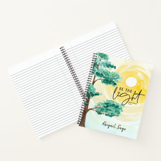 Matteüs 5:14 Wees de Lichte Bijbelvers Christelijk Notitieboek (Binnen)