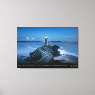 Matteüs 5:16 Christelijk Bijbelvers Canvas Art Afdruk