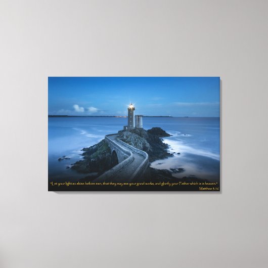Matteüs 5:16 Christelijk Bijbelvers Canvas Art Afdruk (Voorkant)
