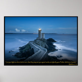 Matteüs 5:16 Christelijk Bijbelvers Poster