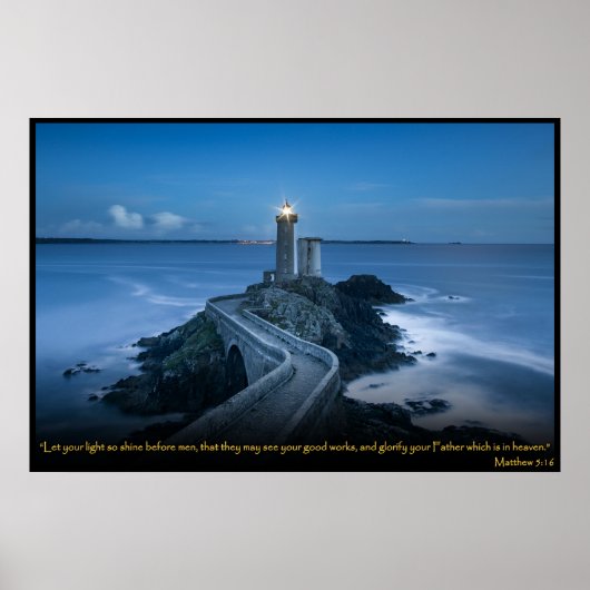 Matteüs 5:16 Christelijk Bijbelvers Poster (Voorkant)