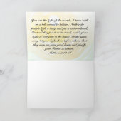 Matteüs 5:16 Laat uw licht schijnen Bijbel Christe Kaart (Binnen)