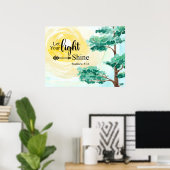 Matteüs 5:16 Laat uw licht schijnen Bijbel Christe Poster (Thuiskantoor)