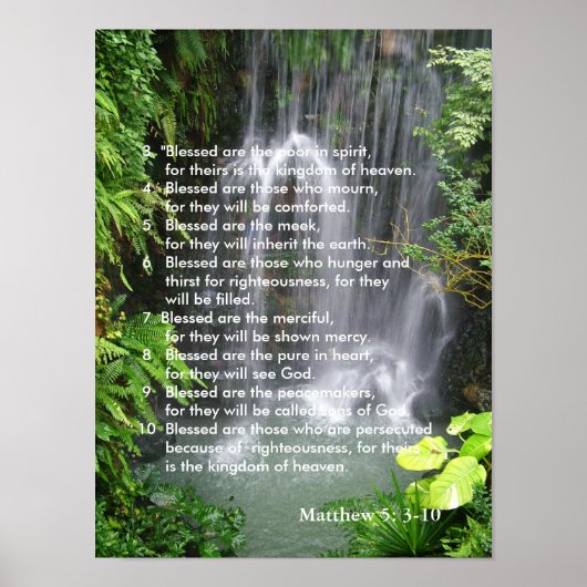 Matteüs 5:3-10 poster (Voorkant)