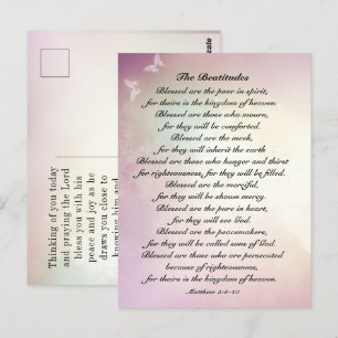 Matteüs 5:3-10 Zalig preken op de berg Briefkaart