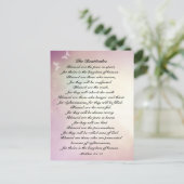 Matteüs 5:3-10 Zalig preken op de berg Briefkaart (Staand voorkant)