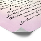 Matteüs 5:3-10 Zalig preken op de berg Poster (Hoek)