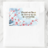 Matteüs 5:4 Gezegend zijn zij die treuren om de Bi Rechthoekige Sticker (Tas)