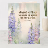 Matteüs 5:4 Gezegend zijn zij die treuren om sympa Kaart (Voorkant)