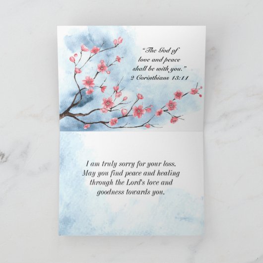 Matteüs 5:4 Gezegend zijn zij die treuren om sympa Kaart (Binnen)