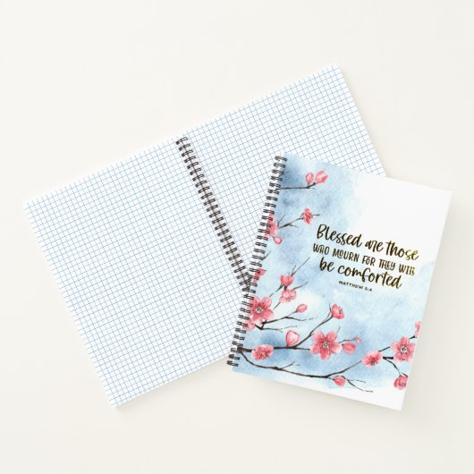 Matteüs 5:4 Gezegend zijn zij die treuren om sympa Notitieboek (Binnen)