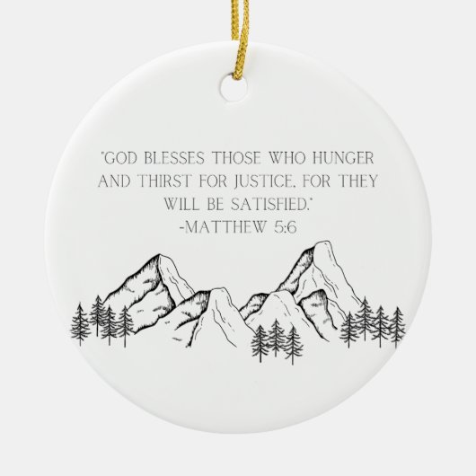 Matteüs 5:6 Kerstmis Ornament (Voorkant)