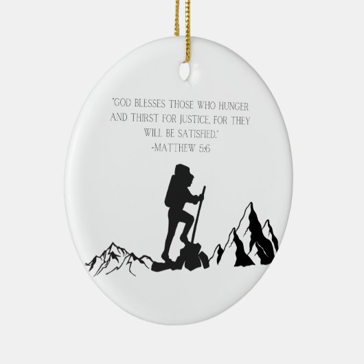 Matteüs 5:6 Schrift Kerstmis Ornament (Rechts)