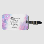 Matteüs 5:7 Gezegend zijn de barmhartige Bijbelver Bagagelabel (Voorkant (horizontaal))