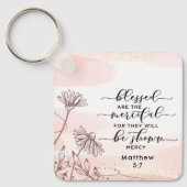 Matteüs 5:7 Gezegend zijn de barmhartige Bijbelver Sleutelhanger (Voorkant)