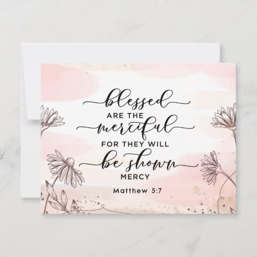 Matteüs 5:7 Gezegend zijn de barmhartige platte Ka (Voorkant)