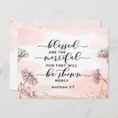 Matteüs 5:7 Gezegend zijn de barmhartige platte Ka (Voorkant / Achterkant)