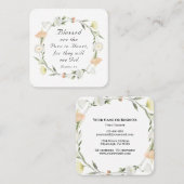 Matteüs 5:8 Gezegend zijn de Zuivere in hart Bijbe Vierkante Visitekaartje (Voorkant / Achterkant)