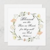 Matteüs 5:8 Gezegend zijn Puur in Hart Vlakke Kaar (Voorkant / Achterkant)