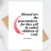 Matteüs 5:9 Bijbelvers Kerstkaart