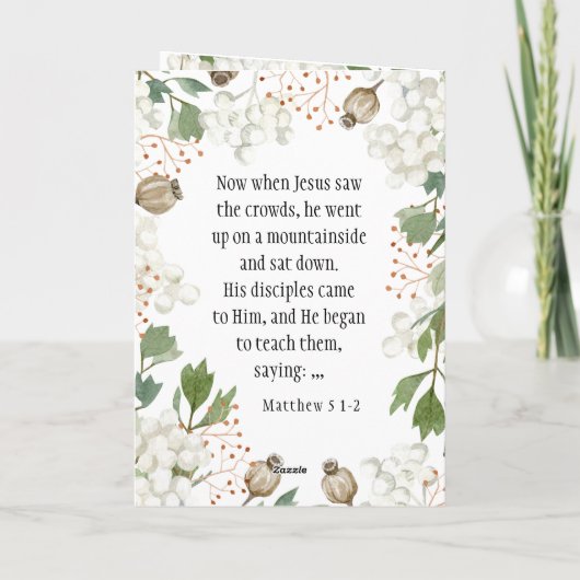 Matteüs 5 9 Gezegend is de Vredesmakersbijbel Kaart (Achterkant)