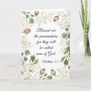 Matteüs 5 9 Gezegend is de Vredesmakersbijbel Kaart