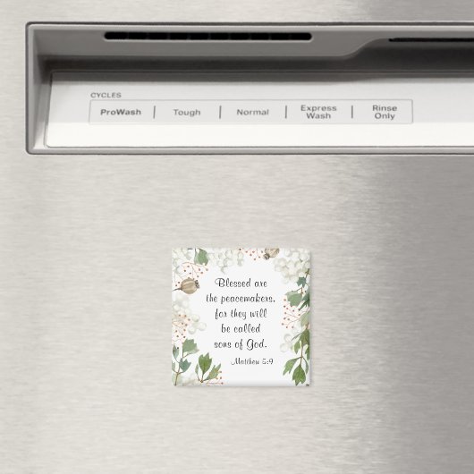 Matteüs 5 9 Gezegend zijn de vredemakers zalighede Magneet (Insitu (Vaatwasser))