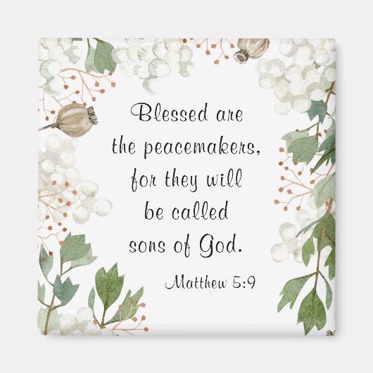 Matteüs 5 9 Gezegend zijn de vredemakers zalighede Magneet (Voorkant)