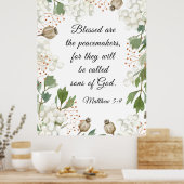 Matteüs 5 9 Gezegend zijn de vredemakers zalighede Poster (Keuken)