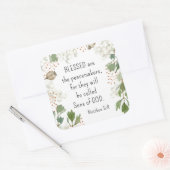 Matteüs 5 9 Gezegend zijn de vredemakers zalighede Vierkante Sticker (Envelop)