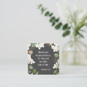 Matteüs 5 9 Gezegend zijn de vredemakers zalighede Vierkante Visitekaartje (Staand voorkant)