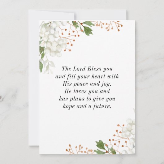 Matteüs 5 9 Gezegend zijn de Vredesmakers Bijbelfl Notitiekaartje (Achterkant)