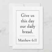 Matteüs 6:11 Bijbelvers, Bemoedigende Schrift Kaart (Voorkant)