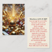 Matteüs 6:19-21 KJV Kaarten - XM Treasures in Heav Visitekaartje (Voorkant / Achterkant)