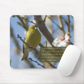 Matteüs 6:26 Goudvink Mousepad Muismat (Met muis)