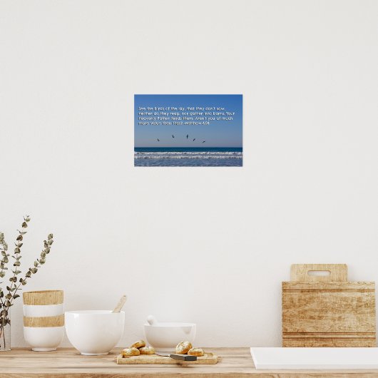 Matteüs 6:26 poster (Keuken)
