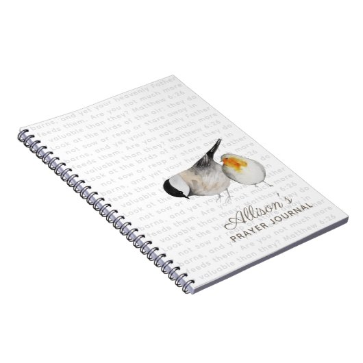 Matteüs 6:26 Waterverf Vogels Gebed Journaal Notitieboek (Rechterzijde)