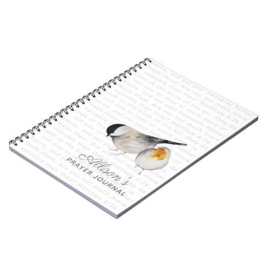 Matteüs 6:26 Waterverf Vogels Gebed Journaal Notitieboek (Linkerzijde)