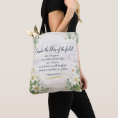 Matteüs 6:28-29 - Waterverf Rustieke Boerderij Tote Bag (Dichtbij)