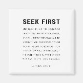 Matteüs 6:33-34 Zoek eerst het Koninkrijk van God Magneet (Voorkant)