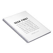 Matteüs 6:33-34 Zoek eerst het Koninkrijk van God Notitieboek (Rechterzijde)